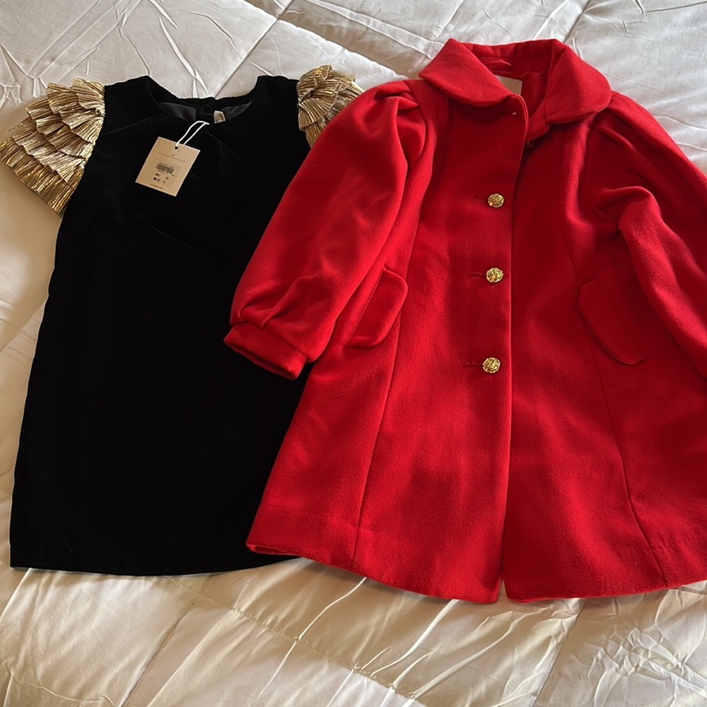 Janie and Jack Dress (NWT) and Coat (not NWT)